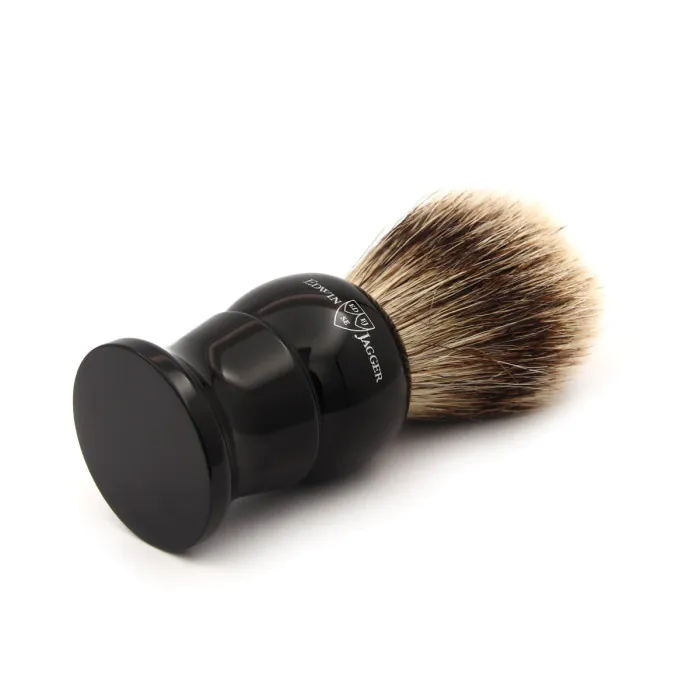 Edwin Jagger Black Shaving Brush (Super Badger)