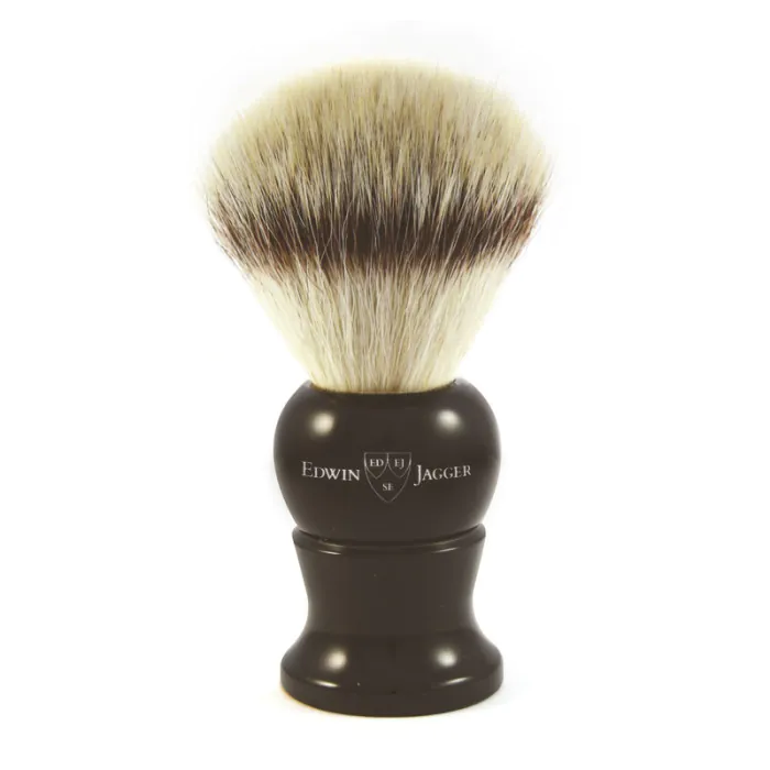 Edwin Jagger Black Shaving Brush (Synthetic Silvertip)
