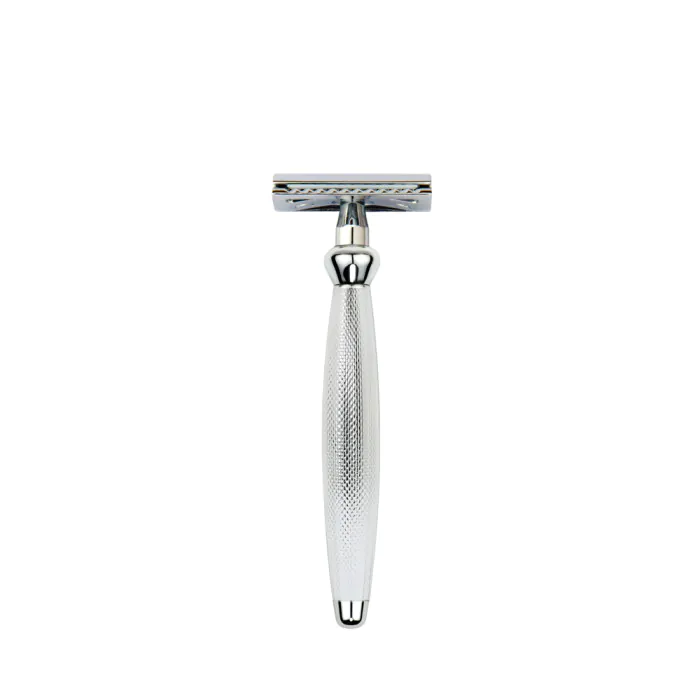 Edwin Jagger Bulbous Barley DE Safety Razor + Free Feather Blades