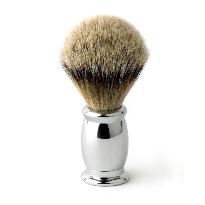Edwin Jagger Bulbous Chrome Shaving Brush (Super Badger)