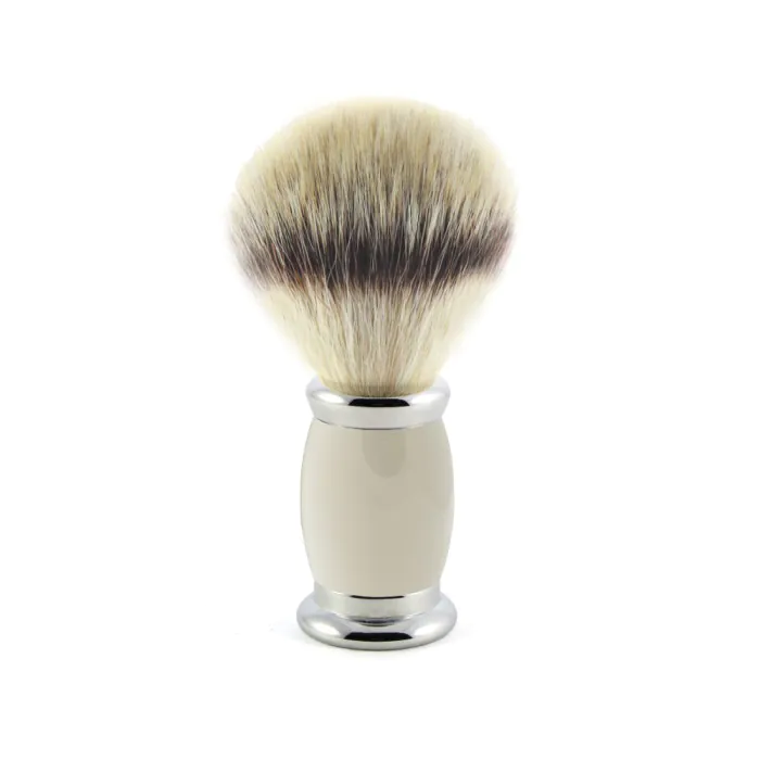 Edwin Jagger Bulbous Grey Shaving Brush (Synthetic Silver Tip)
