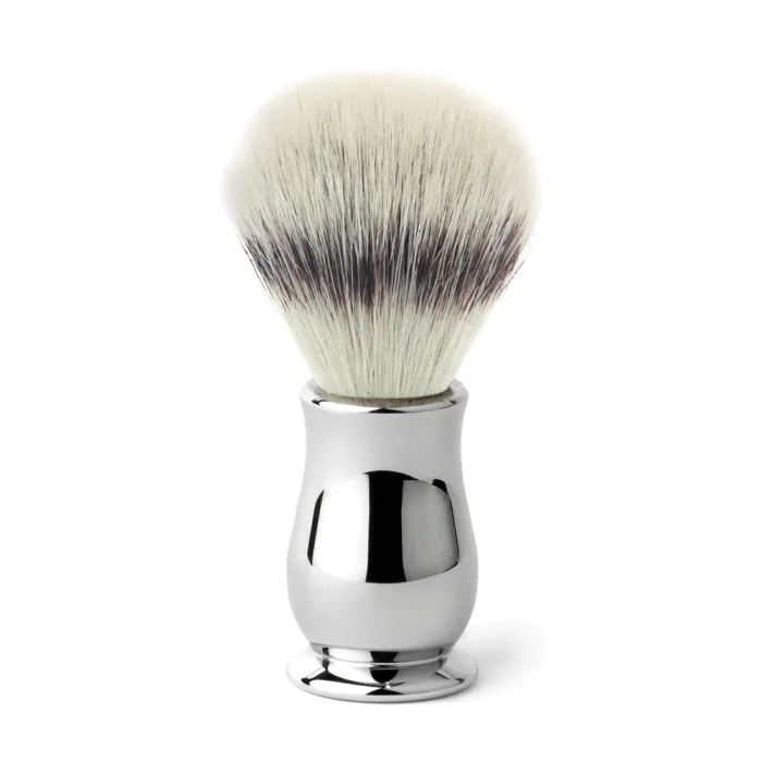 Edwin Jagger Chatsworth Chrome Shaving Brush (Synthetic Silver Tip)