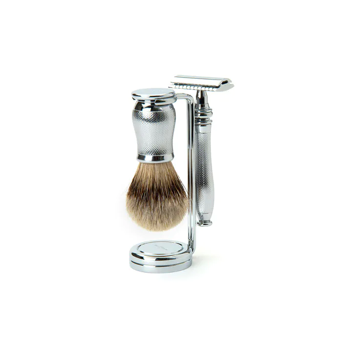 Edwin Jagger Chatsworth Double Edge Safety Razor Shaving Set – Barley 3-Piece
