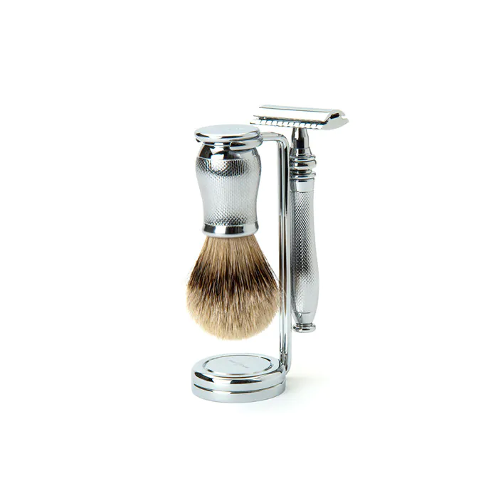 Edwin Jagger Chatsworth Double Edge Safety Razor Shaving Set – Barley 3-Piece