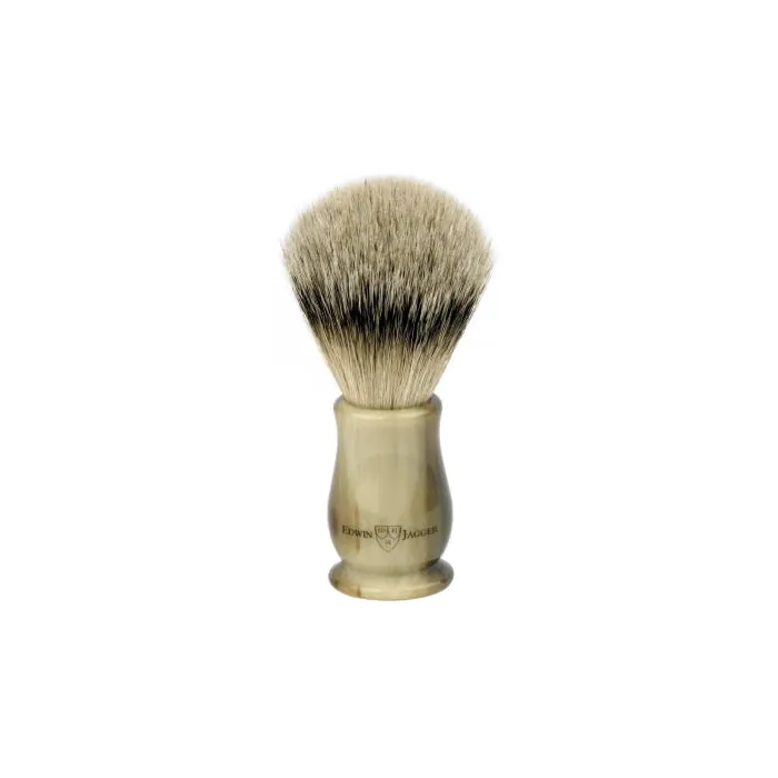 Edwin Jagger Chatsworth Imitation Light Horn Shaving Brush (Super Badger)