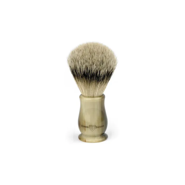 Edwin Jagger Chatsworth Imitation Light Horn Shaving Brush (Super Badger)