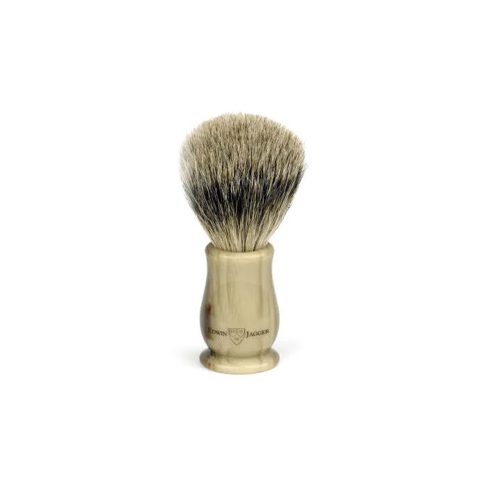 Edwin Jagger Chatsworth Imitation Light Horn Shaving Brush (Best badger)