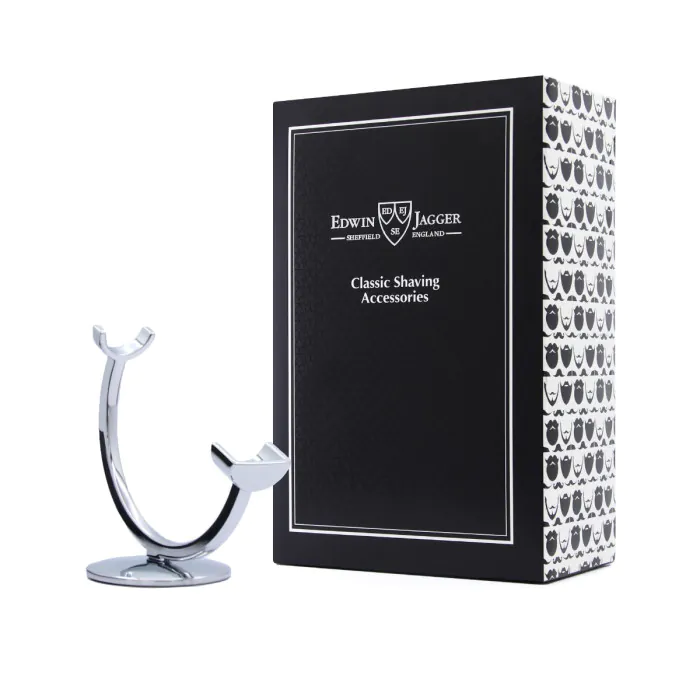Edwin Jagger Crescent Chrome Razor Stand With Solid Base