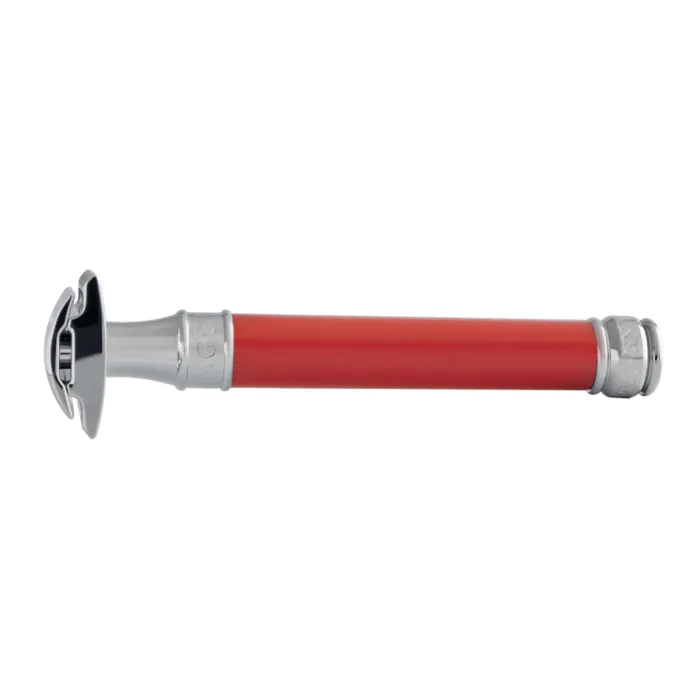 Edwin Jagger DE81 Double Edge Safety Razor Long Red