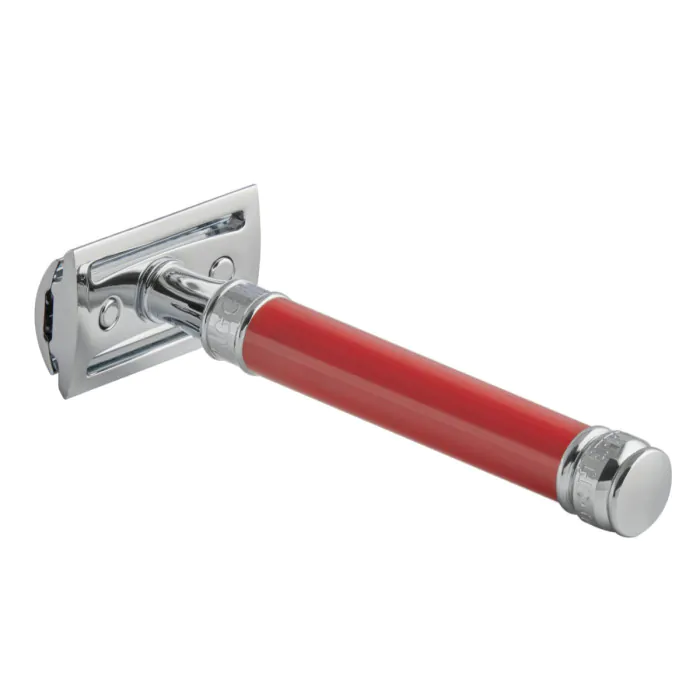 Edwin Jagger DE81 Double Edge Safety Razor Long Red