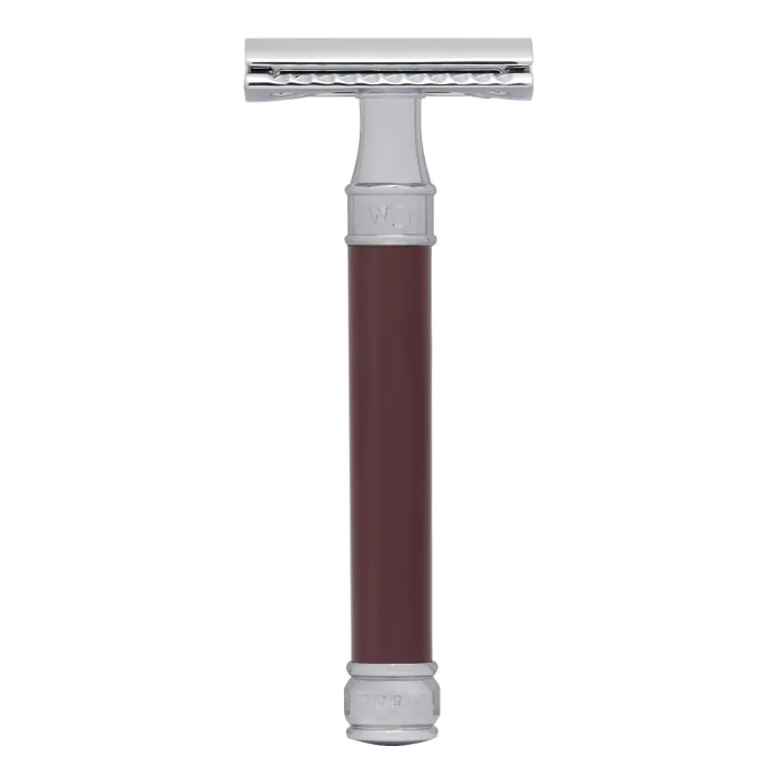 Edwin Jagger DE812 Double Edge Safety Razor Long Burgundy