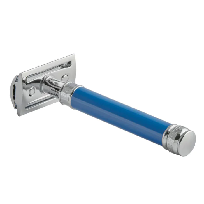 Edwin Jagger DE83 Double Edge Safety Razor Long Blue