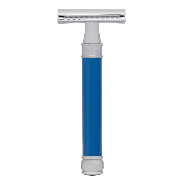 Edwin Jagger DE83 Double Edge Safety Razor Long Blue