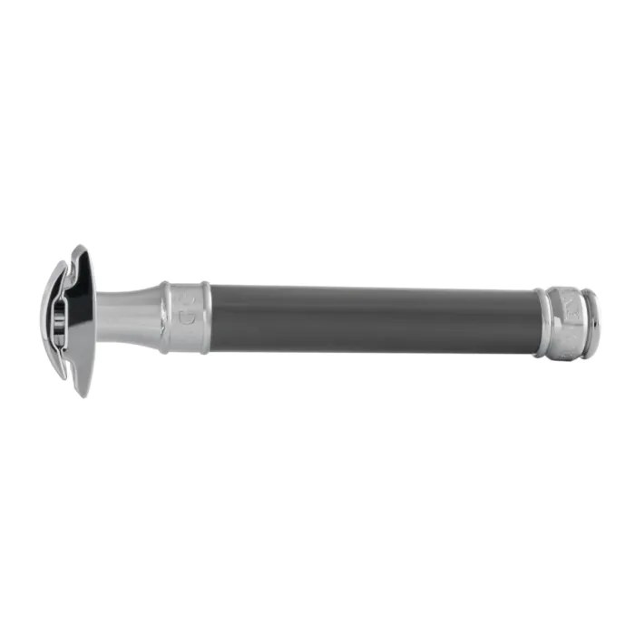 Edwin Jagger DE85 Double Edge Safety Razor Long Grey