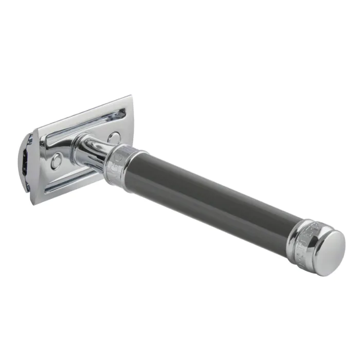 Edwin Jagger DE85 Double Edge Safety Razor Long Grey