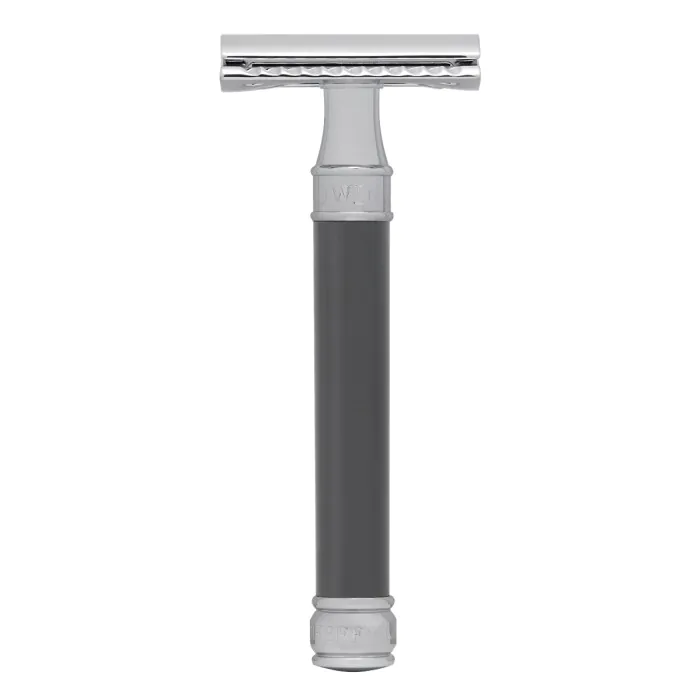 Edwin Jagger DE85 Double Edge Safety Razor Long Grey
