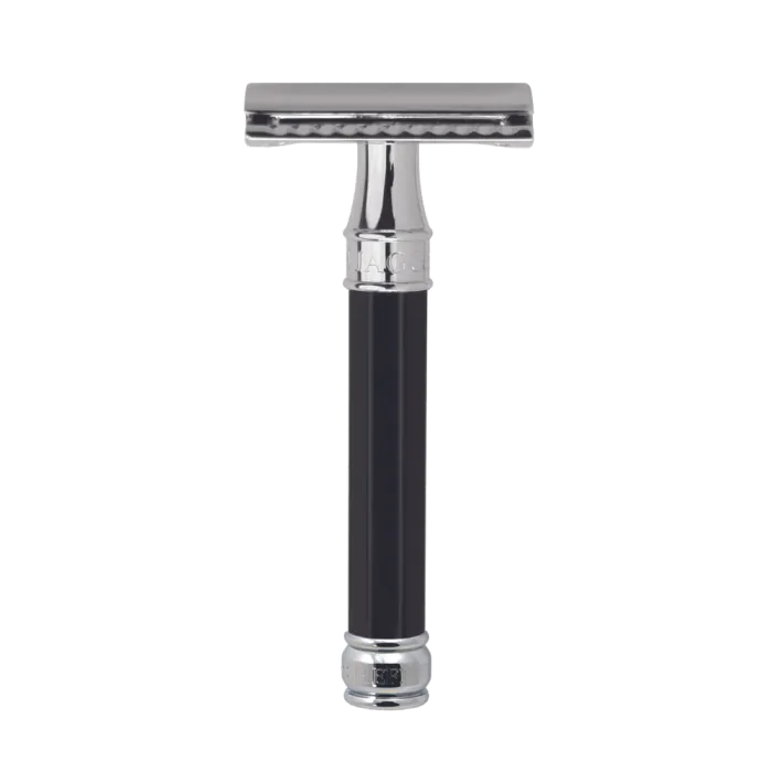 Edwin Jagger DE86 Double Edge Safety Razor Octagonal Black