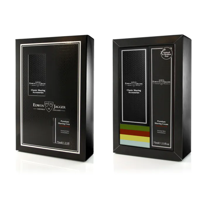 Edwin Jagger DE87 Imitation Ivory Razor and Cream Gift Set (Sandalwood)