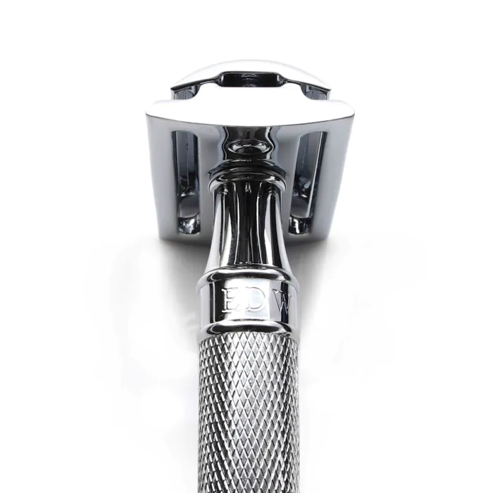 Edwin Jagger DE89 Double Edge Safety Razor Chrome Knurled