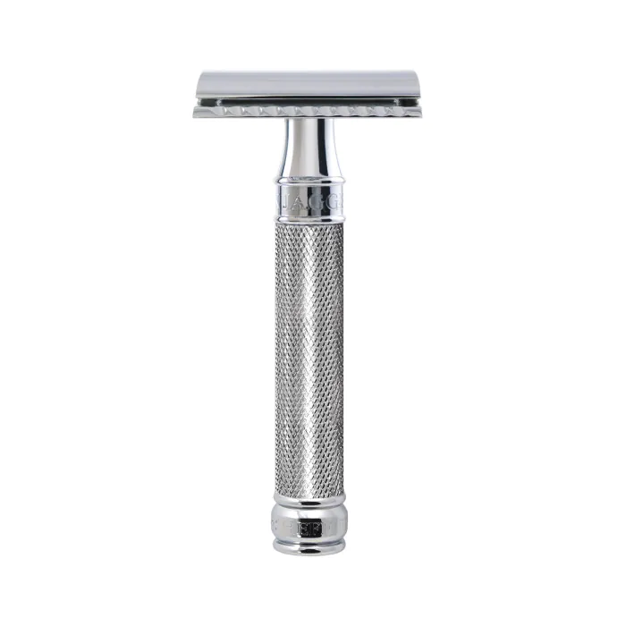 Edwin Jagger DE89 Double Edge Safety Razor Chrome Knurled