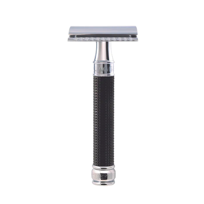 Edwin Jagger Double Edge Safety Razor 3D Diamond Black Chrome