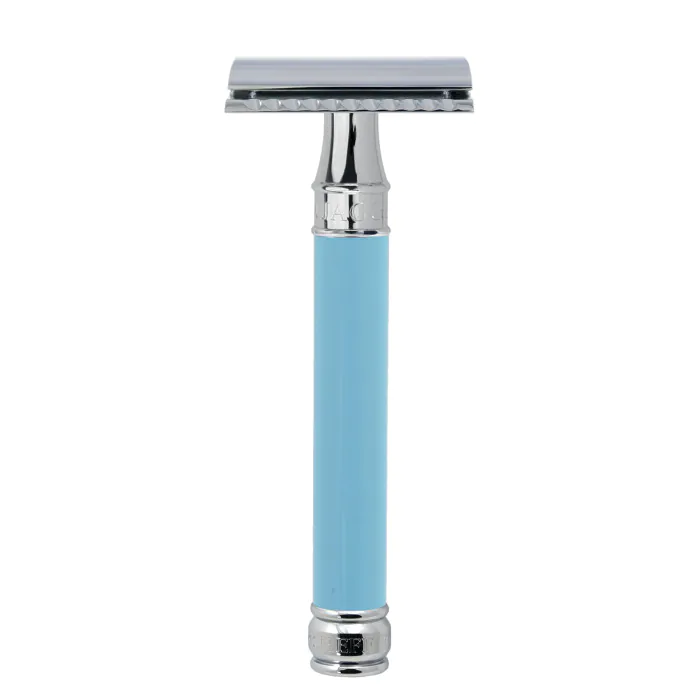 Edwin Jagger Double Edge Safety Razor Long Blue