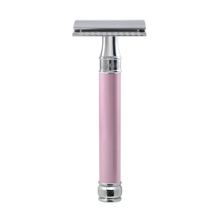Edwin Jagger Double Edge Safety Razor Long Pink