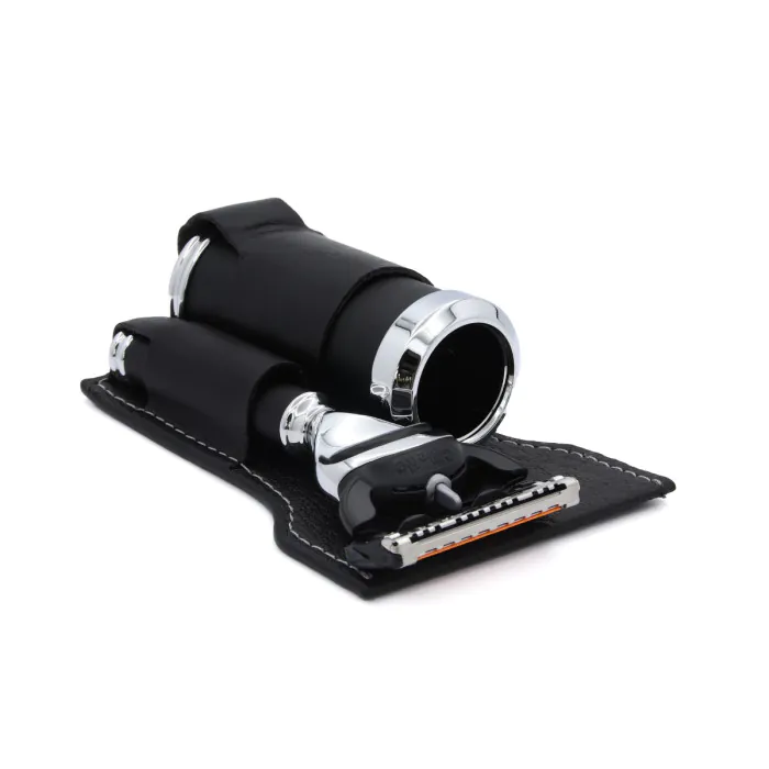 Edwin Jagger Gillette® Fusion® ProGlide® Leather Travel Kit — Black