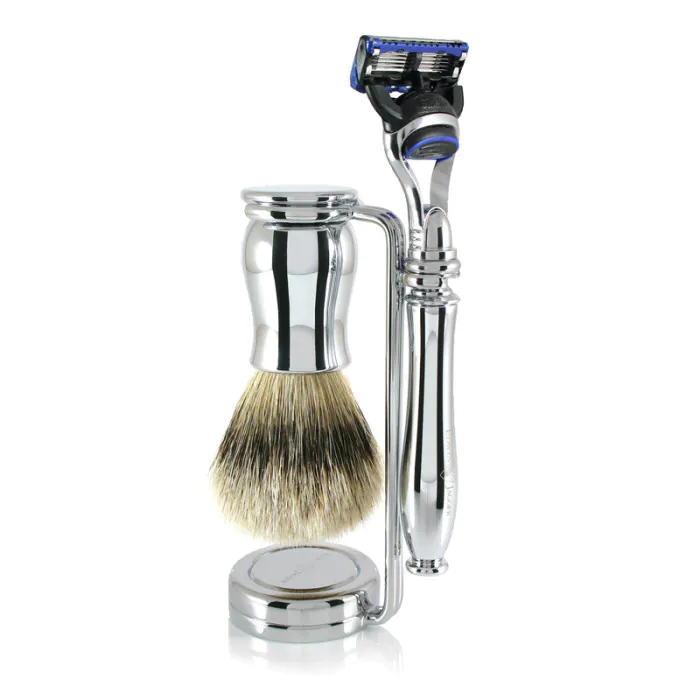 Edwin Jagger Gillette® Fusion® ProGlide® Razor Shaving Set Chatsworth Chrome 3pc