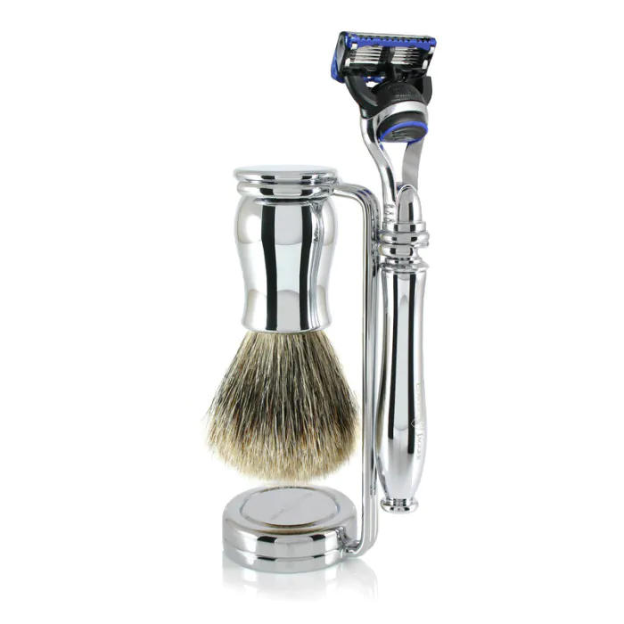 Edwin Jagger Gillette® Fusion® ProGlide® Razor Shaving Set Chatsworth Chrome 3pc