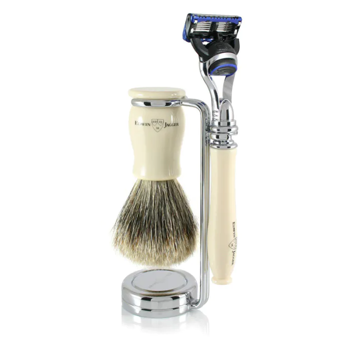 Edwin Jagger Gillette® Fusion® ProGlide® Razor Shaving Set Chatsworth Imitation Ivory 3pc