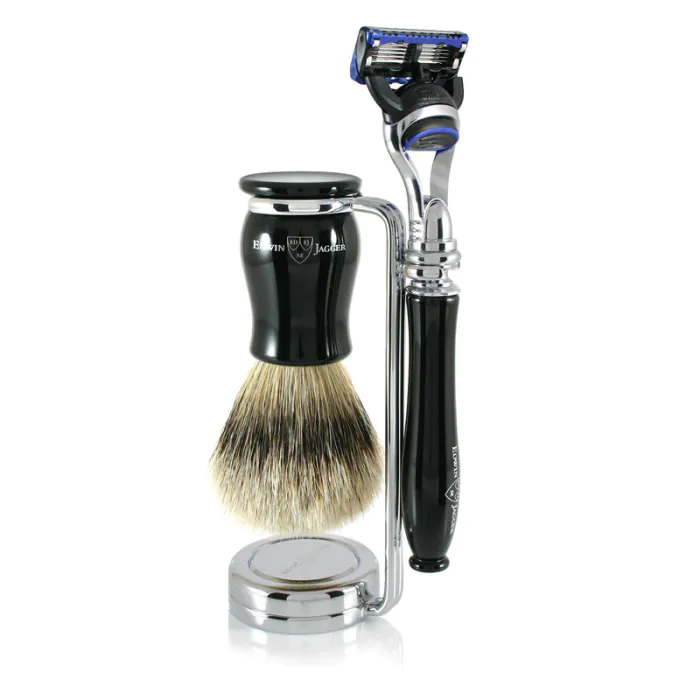Edwin Jagger Gillette® Fusion® ProGlide® Razor Shaving Set Chatsworth Imitation Ebony 3pc
