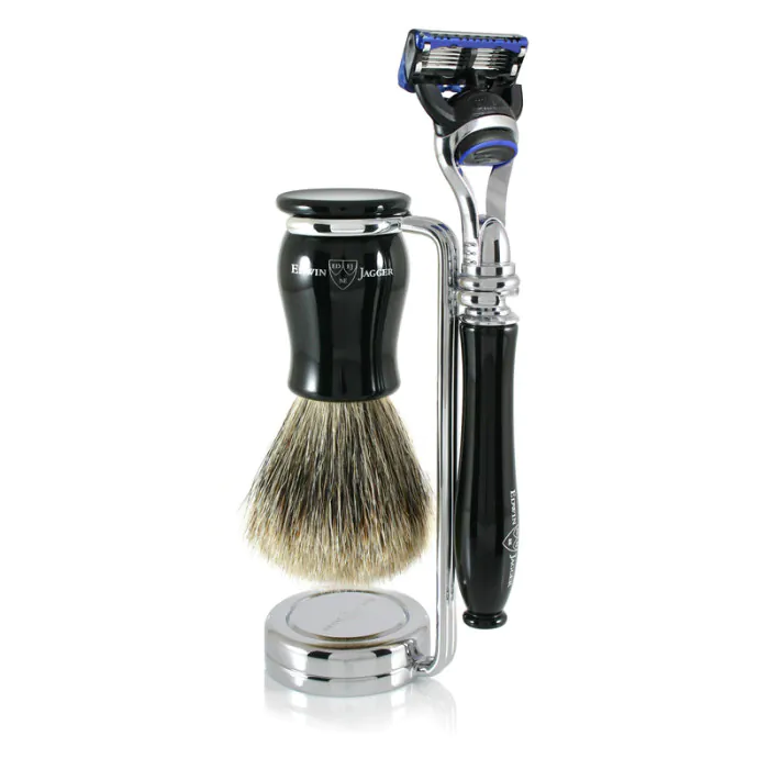 Edwin Jagger Gillette® Fusion® ProGlide® Razor Shaving Set Chatsworth Imitation Ebony 3pc