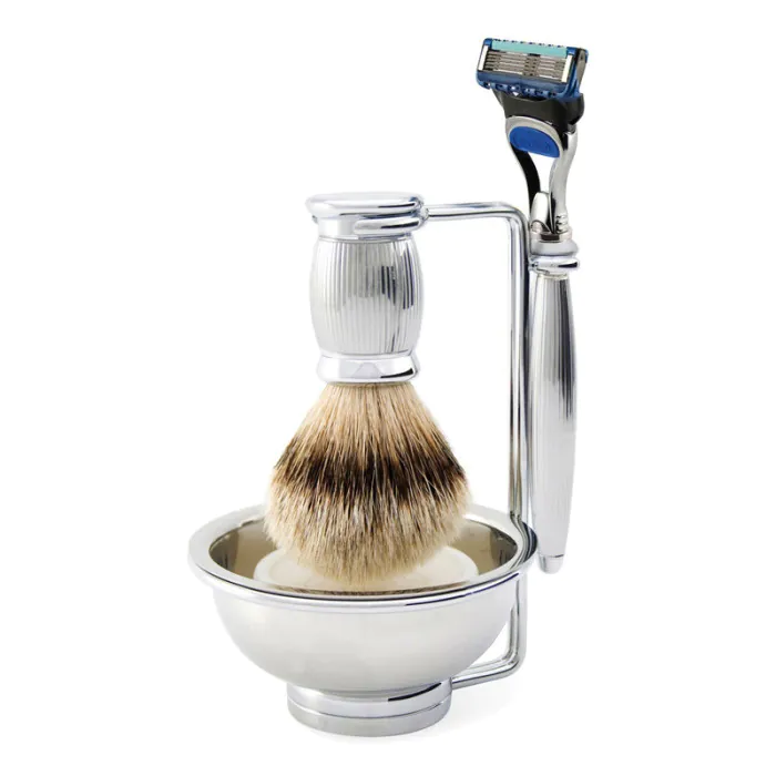 Edwin Jagger Gillette® Fusion® ProGlide® Razor Shaving Set Bulbous Lined 4pc