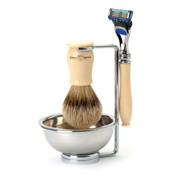 Edwin Jagger Gillette® Fusion® ProGlide® Razor Shaving Set Chatsworth Imitation Ivory 4pc