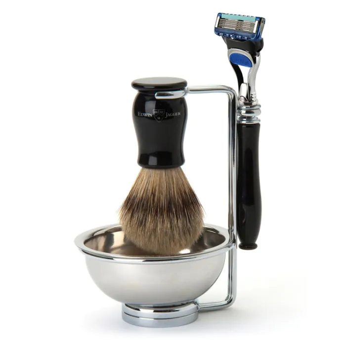 Edwin Jagger Gillette® Fusion® ProGlide® Razor Shaving Set Chatsworth Imitation Ebony 4pc