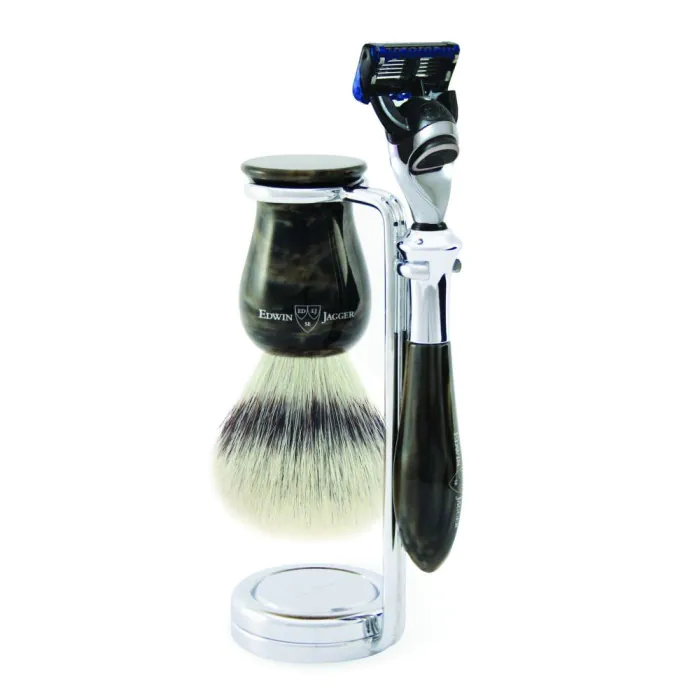 Edwin Jagger Gillette® Fusion® ProGlide® Razor Shaving Set Plaza Imitation Marble Black 3pc