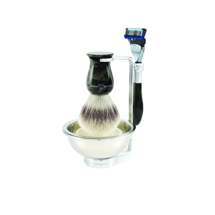 Edwin Jagger Gillette® Fusion® ProGlide® Razor Shaving Set Plaza Imitation Marble Black 4pc