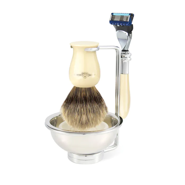 Edwin Jagger Gillette® Fusion® ProGlide® Razor Shaving Set Plaza Imitation Ivory 4pc