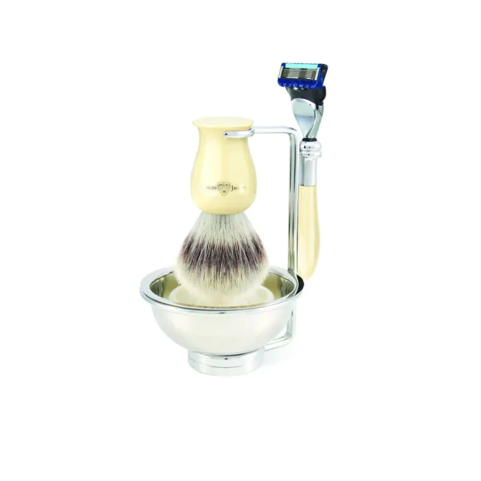 Edwin Jagger Gillette® Fusion® ProGlide® Razor Shaving Set Plaza Imitation Ivory 4pc