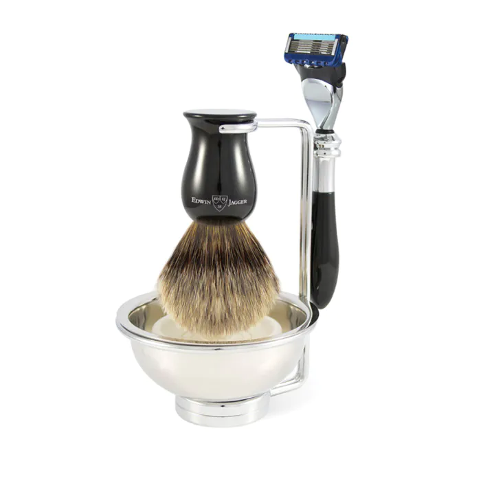 Edwin Jagger Gillette® Fusion® ProGlide® Razor Shaving Set Plaza Imitation Ebony 4pc