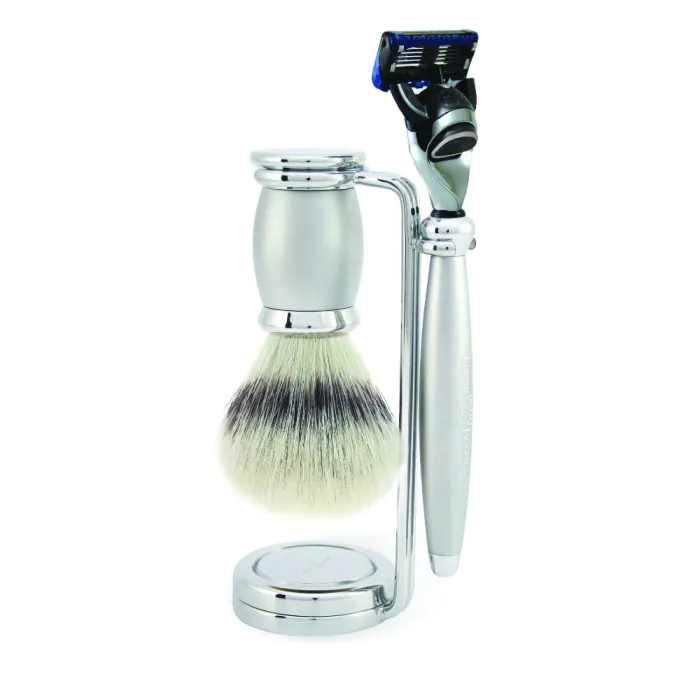 Edwin Jagger Gillette® Fusion® ProGlide® Razor Shaving Set Bulbous Satin 3pc