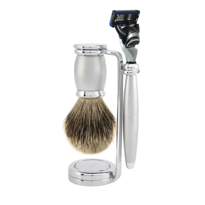 Edwin Jagger Gillette® Fusion® ProGlide® Razor Shaving Set Bulbous Satin 3pc