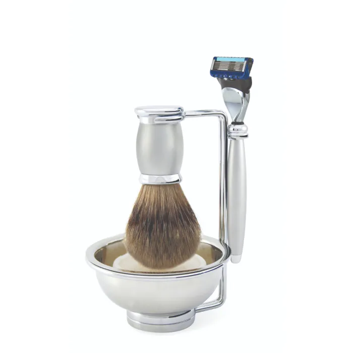 Edwin Jagger Gillette® Fusion® ProGlide® Razor Shaving Set Bulbous Satin 4pc