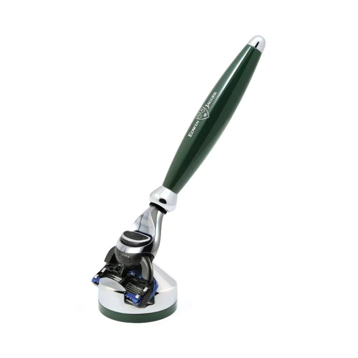 Edwin Jagger Gillette® Mach3® or Fusion® ProGlide® Razor Shaving Set Bulbous Green 2pc