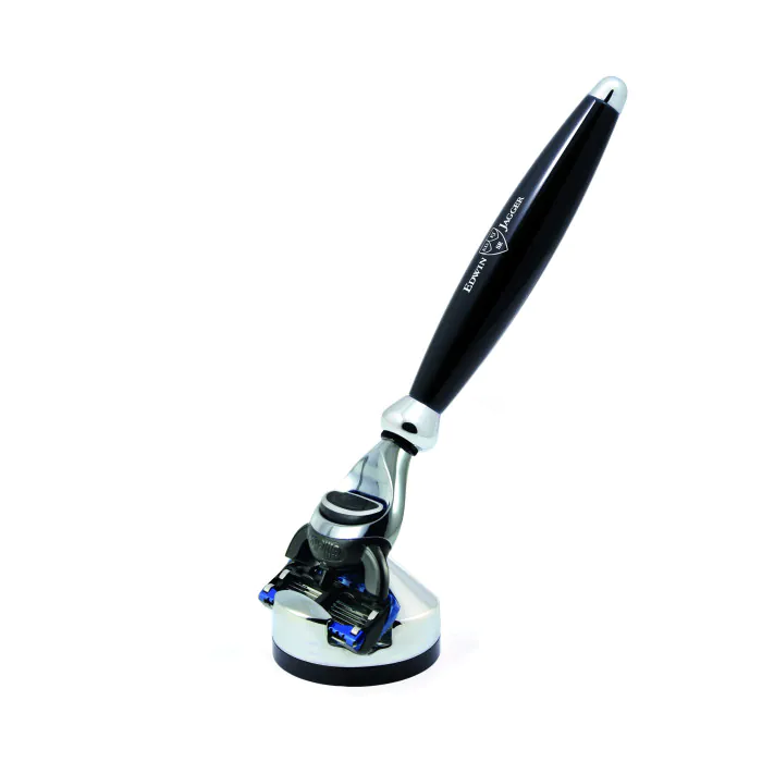 Edwin Jagger Gillette® Mach3® or Fusion® ProGlide® Razor Shaving Set Bulbous Black 2pc