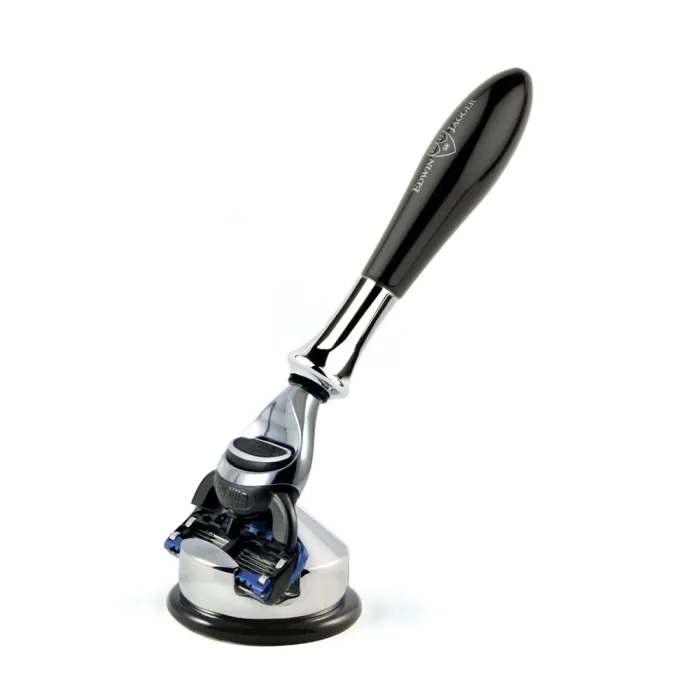 Edwin Jagger Gillette® Mach3® Or Fusion® ProGlide® Razor Shaving Set Plaza Imitation Ebony 2pc