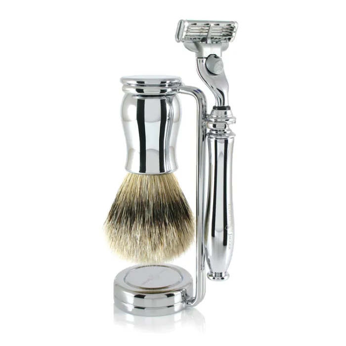 Edwin Jagger Gillette® Mach3® Razor Shaving Set Chatsworth Chrome 3pc
