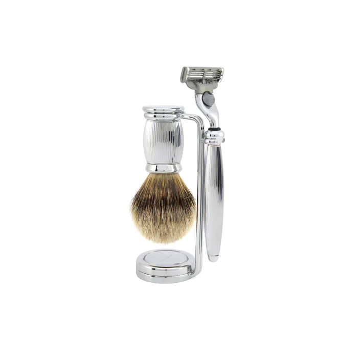 Edwin Jagger Gillette® Mach3® Razor Shaving Set Bulbous Lined 3pc