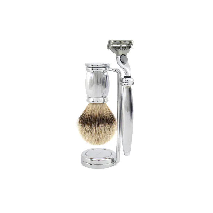 Edwin Jagger Gillette® Mach3® Razor Shaving Set Bulbous Lined 3pc